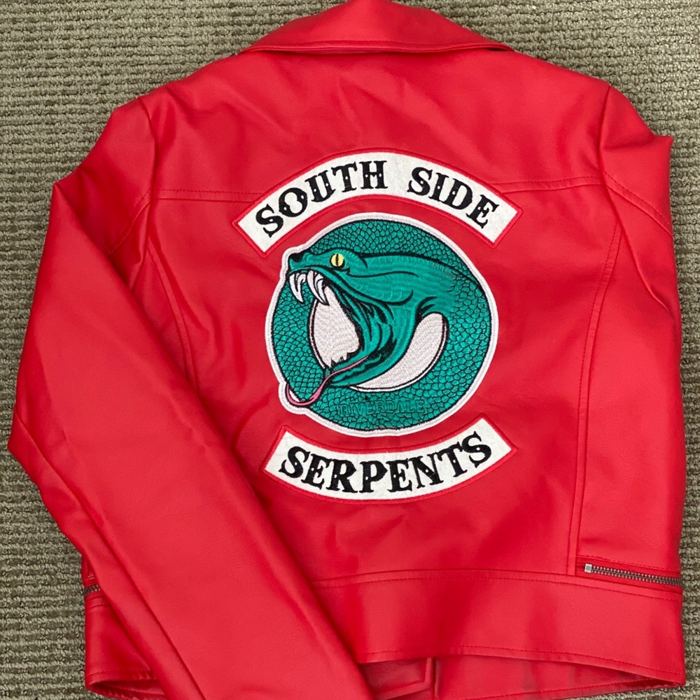 Red South Side Serpents Faux Leather Jacket